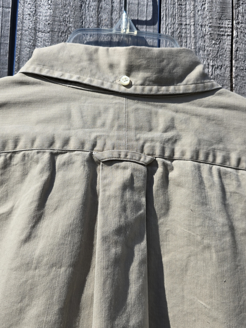 Ralph Lauren Shirt Mens Large Beige Button Down Long Sleeve Pony Logo Casual - Picture 9 of 10